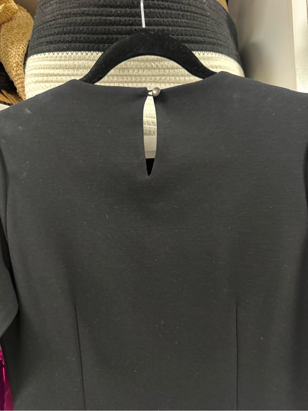 J. McLaughlin Black Ponte Sheath Dress Size S | Classic Chic Stretch Work Dress - Picture 8 of 8